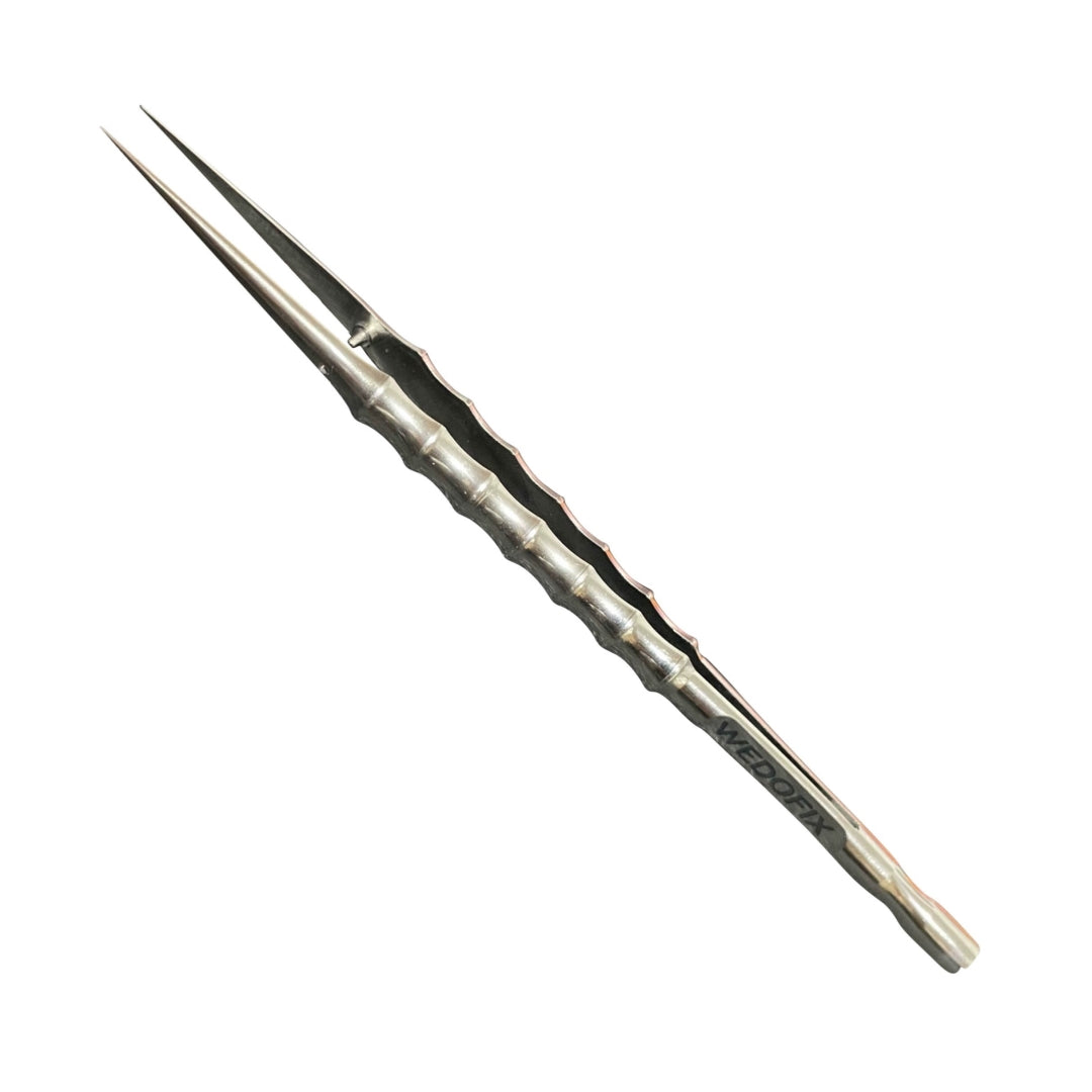 Ultra Fine Pointed Tweezers High Quality Titanium Tweezers for Professional Micro Work - Silver