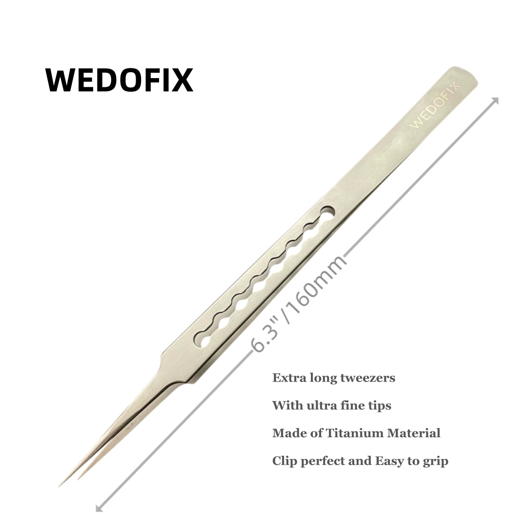 Extra Long Pointed Tweezers for Splinters Precision Fine Titanium Tweezers for Electronics Repair