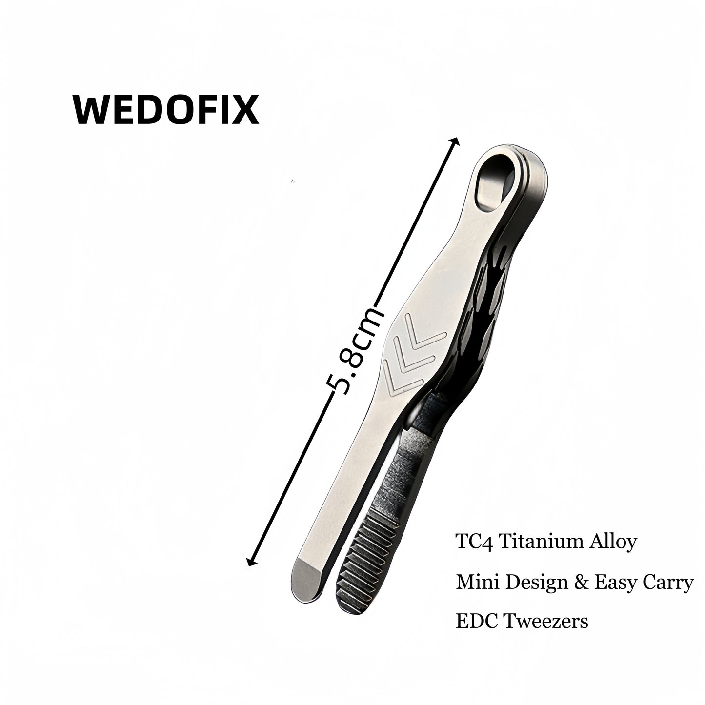 EDC TC4 Titanium Tweezers with Super Friction Outdoor Tweezers Easy Carry