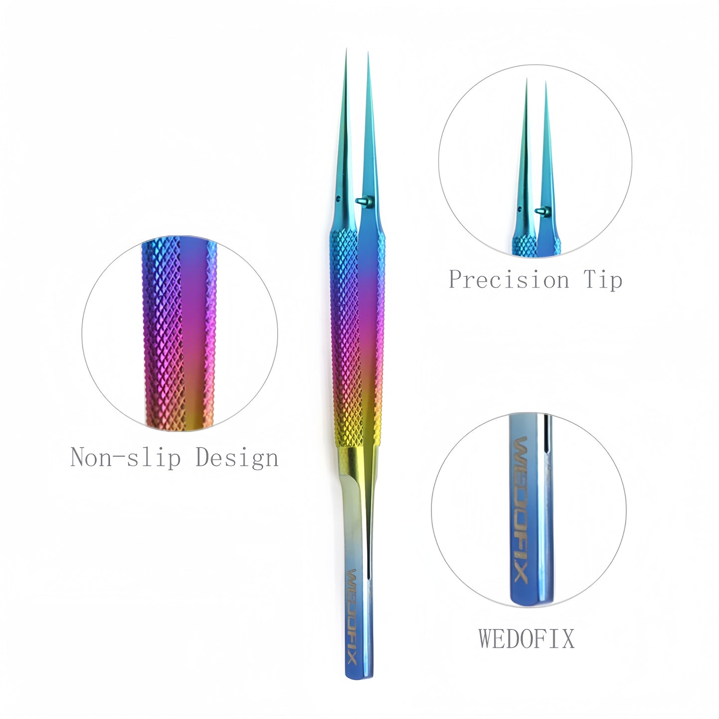 Multi-fuctional TC4 Titanium Alloy Tweezers Non-slip Design with Fine Tips for Electronics Repair DIY Work