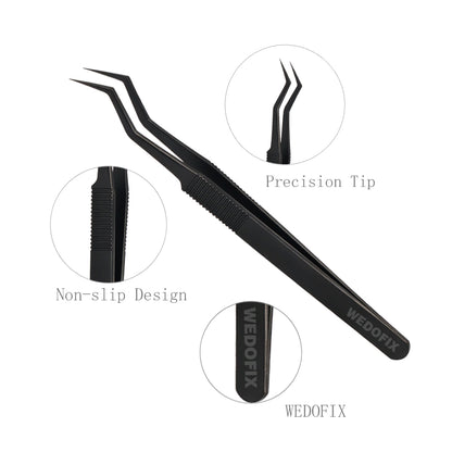 Z-Type Multi-purpose TC4 Titanium Alloy Tweezers with Ultra Slanted Tips or PCB Jewely DIY Work