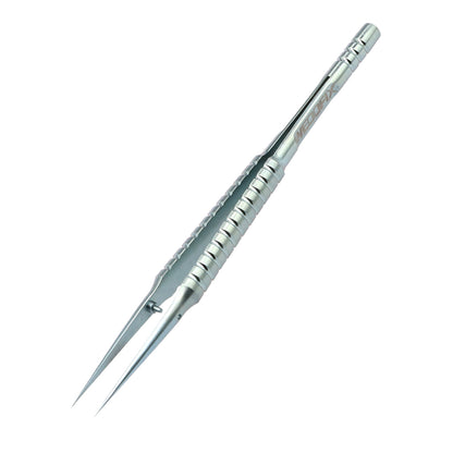 Pinzas de aleación de titanio TC4, mecanizado CNC, pinzas pequeñas de precisión, pinzas no magnéticas anticorrosión para reparación de microsoldadura de teléfonos móviles (pinzas de columna cian)