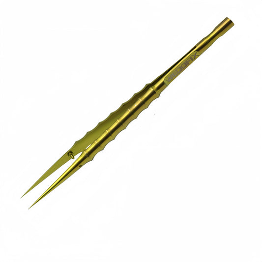 Bamboo Titanium Sharp Tweezers with Anti-corrosion Fine Tip Non-magnetic Titanium Tweezers