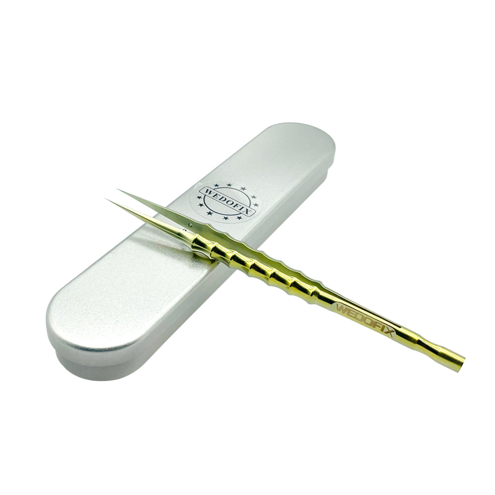 Pincettes tranchantes en bambou et titane, avec pointe Fine anticorrosion, pincettes non magnétiques en titane
